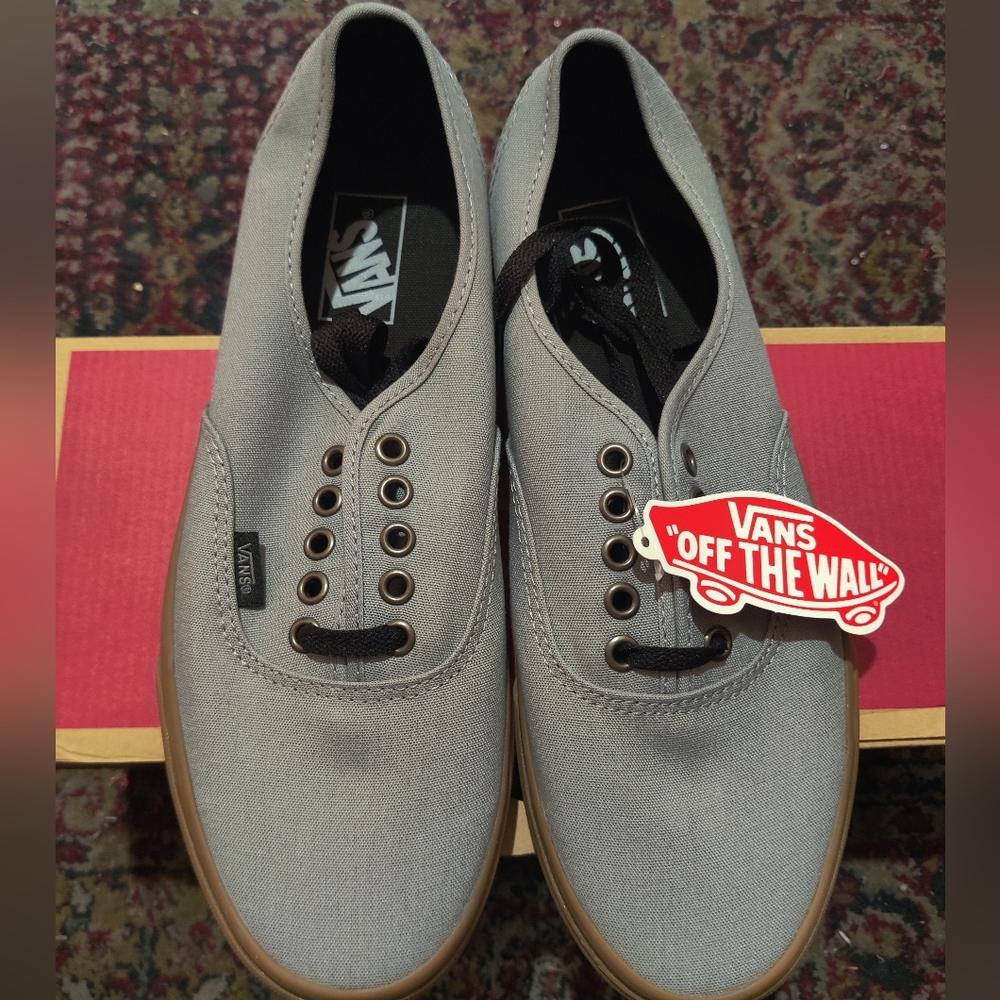 Vans authentic Alloy/Black gum outsole unisex men women sneaker